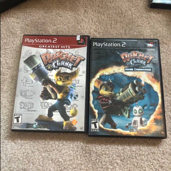 Ratchet and Clank 1 and Going Commando PS2 Game Lot - Picture 1 of 3